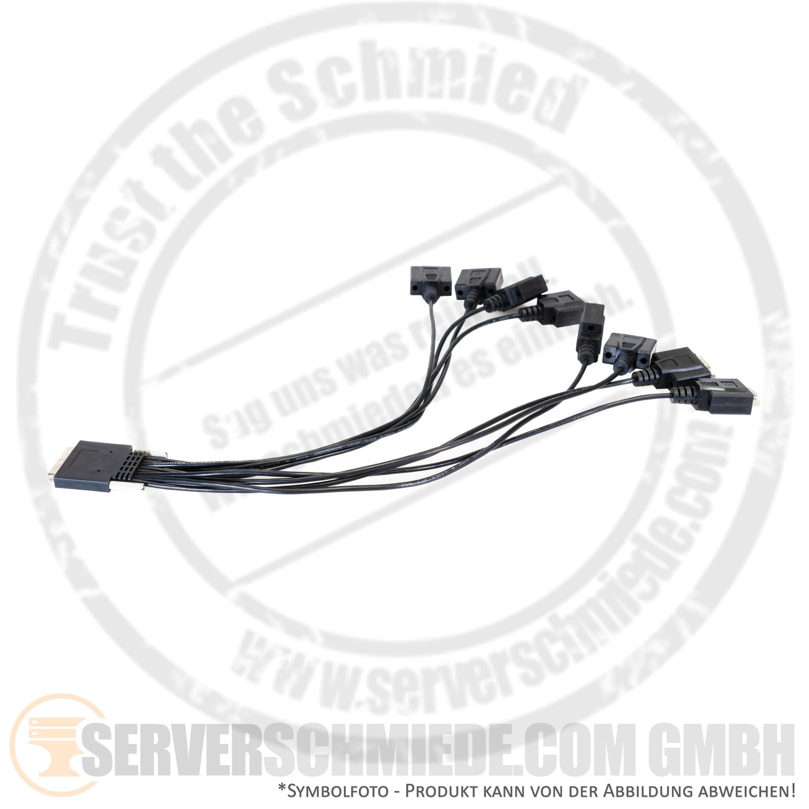 Generic 35cm serial cable 1x VHDCI 68-pin to 8x 9-pin DB9 RS232 D-Sub serial