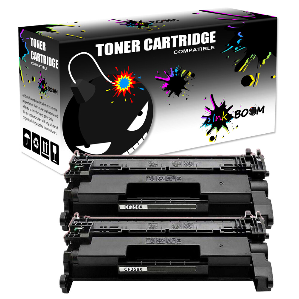 2BK Toner Cartridge replace for HP CF258X NO-CHIP LaserJet M404dn MFP M428fdn