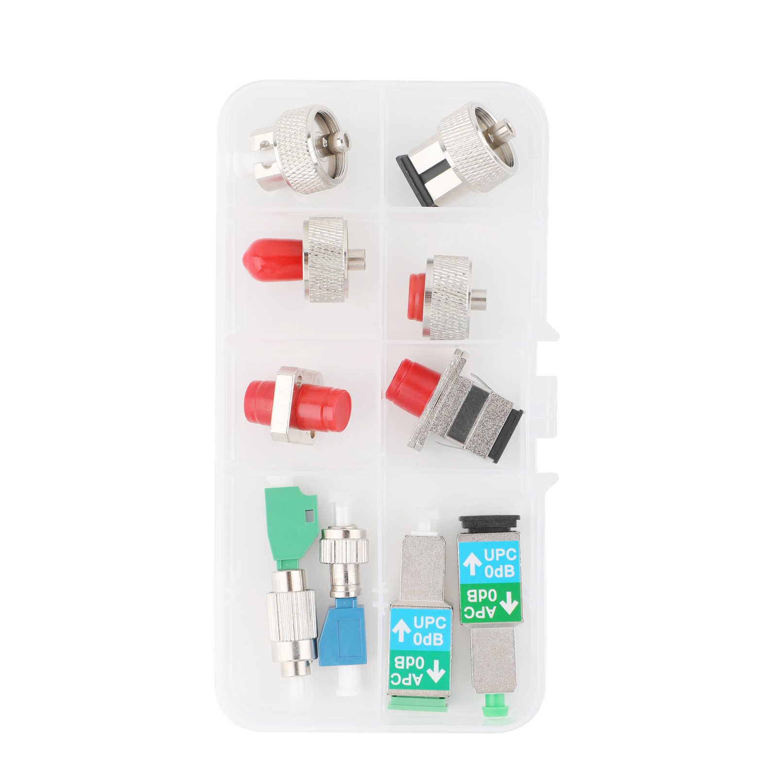 Fiber Optic Connector Adapter Kit, OTDR Adapter SC FC ST LC Connector