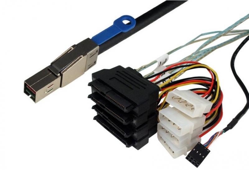 TMC C5529 SFF-8644 to (4) SFF-8482 External HD MiniSAS to 4X SAS Drive Fanout Ca