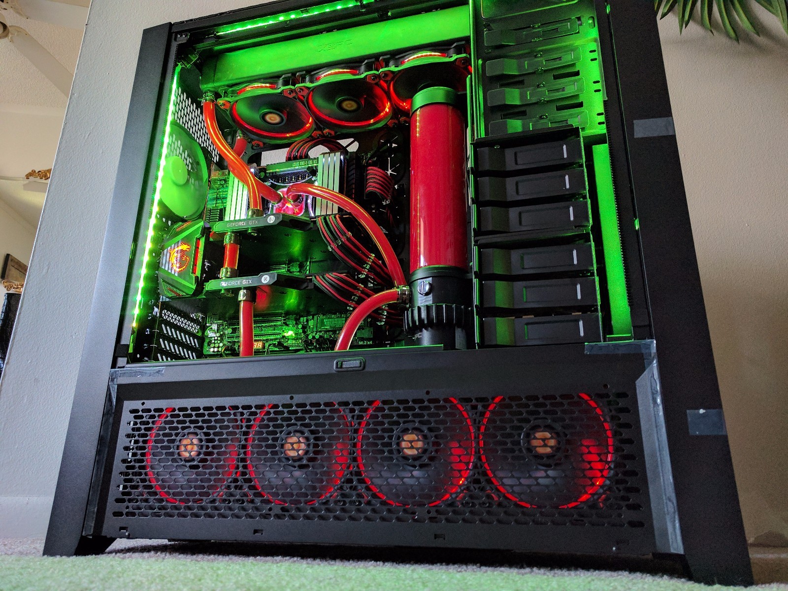 EXTREME Custom Liquid Cooled Computer - i9 7920x 12-Core 64GB- GTX Titan Xp SLI