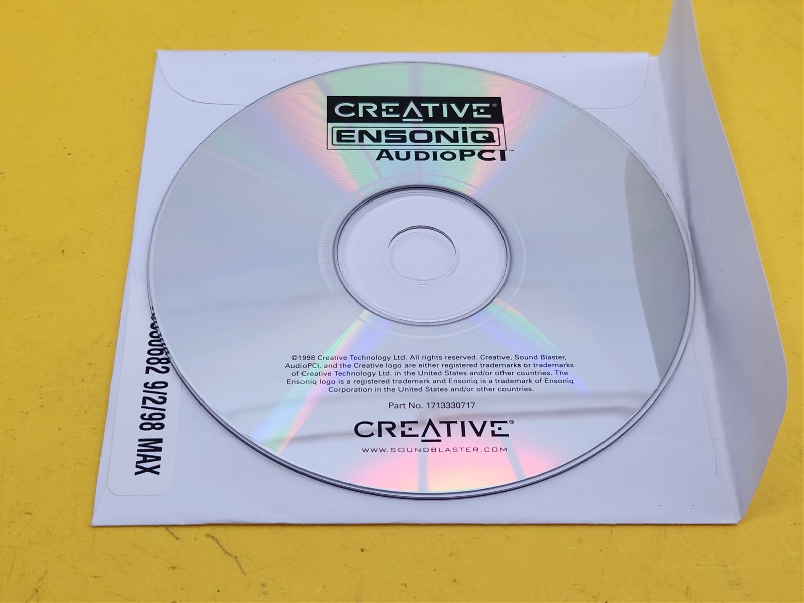 ⭐️⭐️⭐️⭐️⭐️ Creative Ensoniq Audio PCI Software CD 1713330717 (1998)