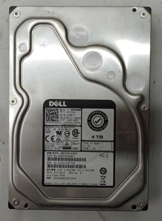 Dell Toshiba 01MVTT 4TB HDD 3.5" SAS 12Gbps 7200RPM MG04SCA40ENY TH396