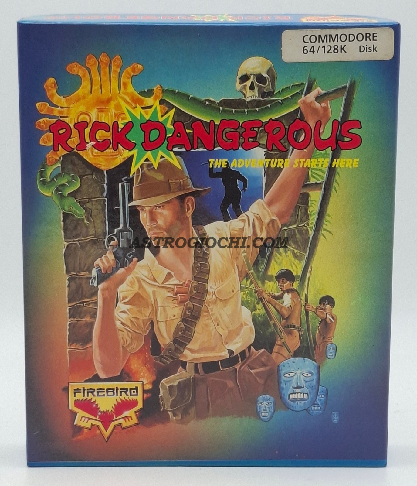 CCOMMODORE 64 128 DISK RICK DANGEROUS FIREBIRD VINTAGE 1989 ARCADE GAME GREAT
