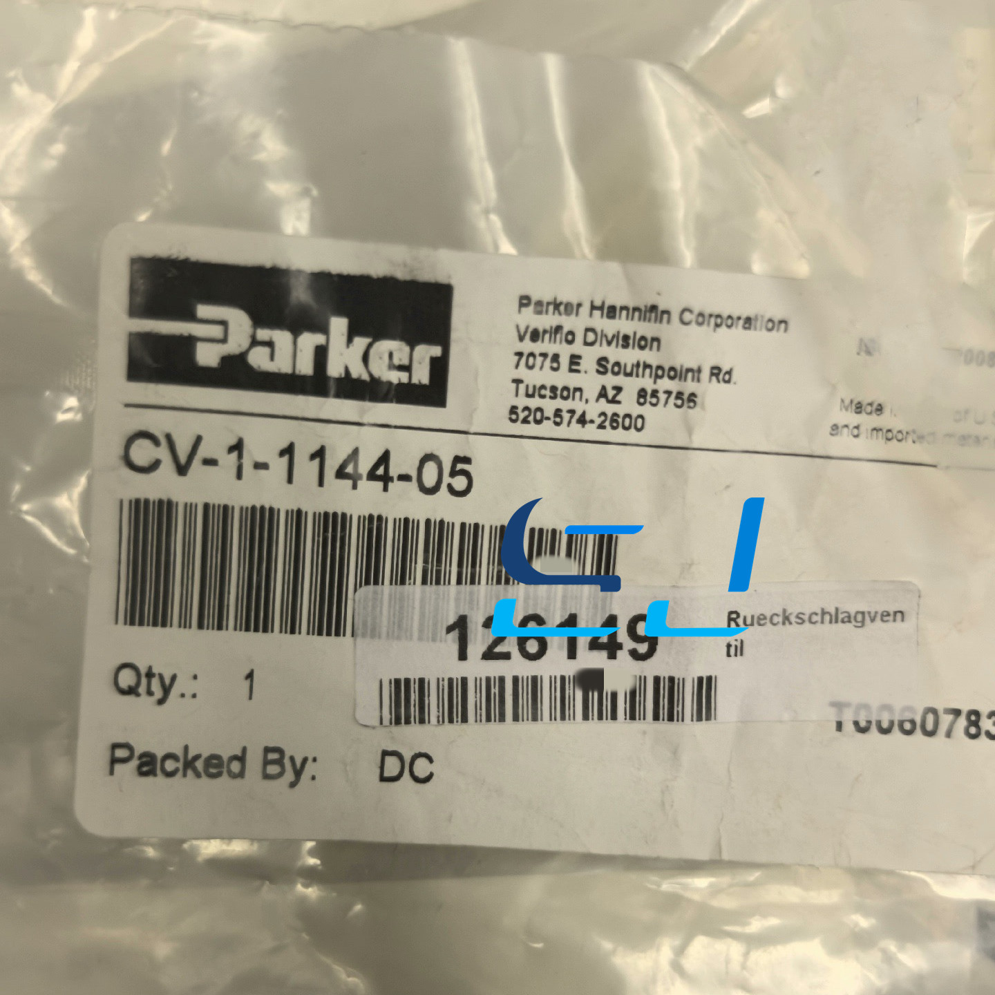 2pcs Brand New Parker CV-1-1144-05 Check Valve CV-1-1144-05
