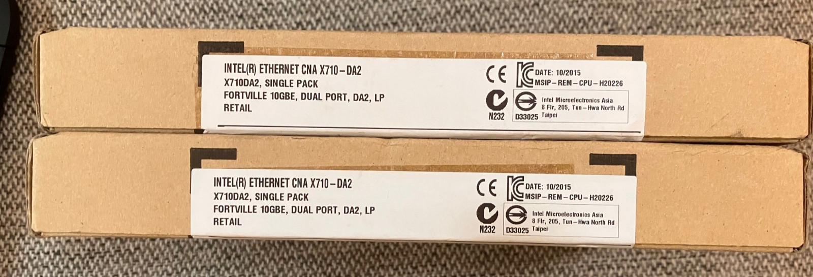 2 NEW Sealed Retail Box Intel X710-DA2 X710DA2 Dual Port 10Gb SFP CNA 933206 Lot