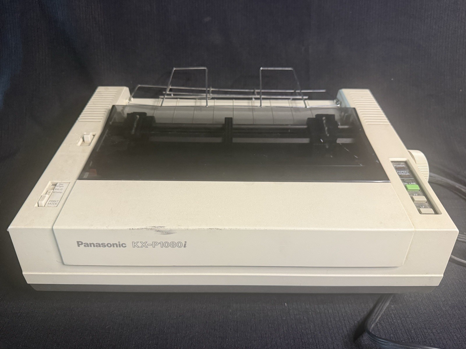 1987 Vintage Panasonic KX-P1080i 9-Pin Impact Dot Matrix Printer Turns On