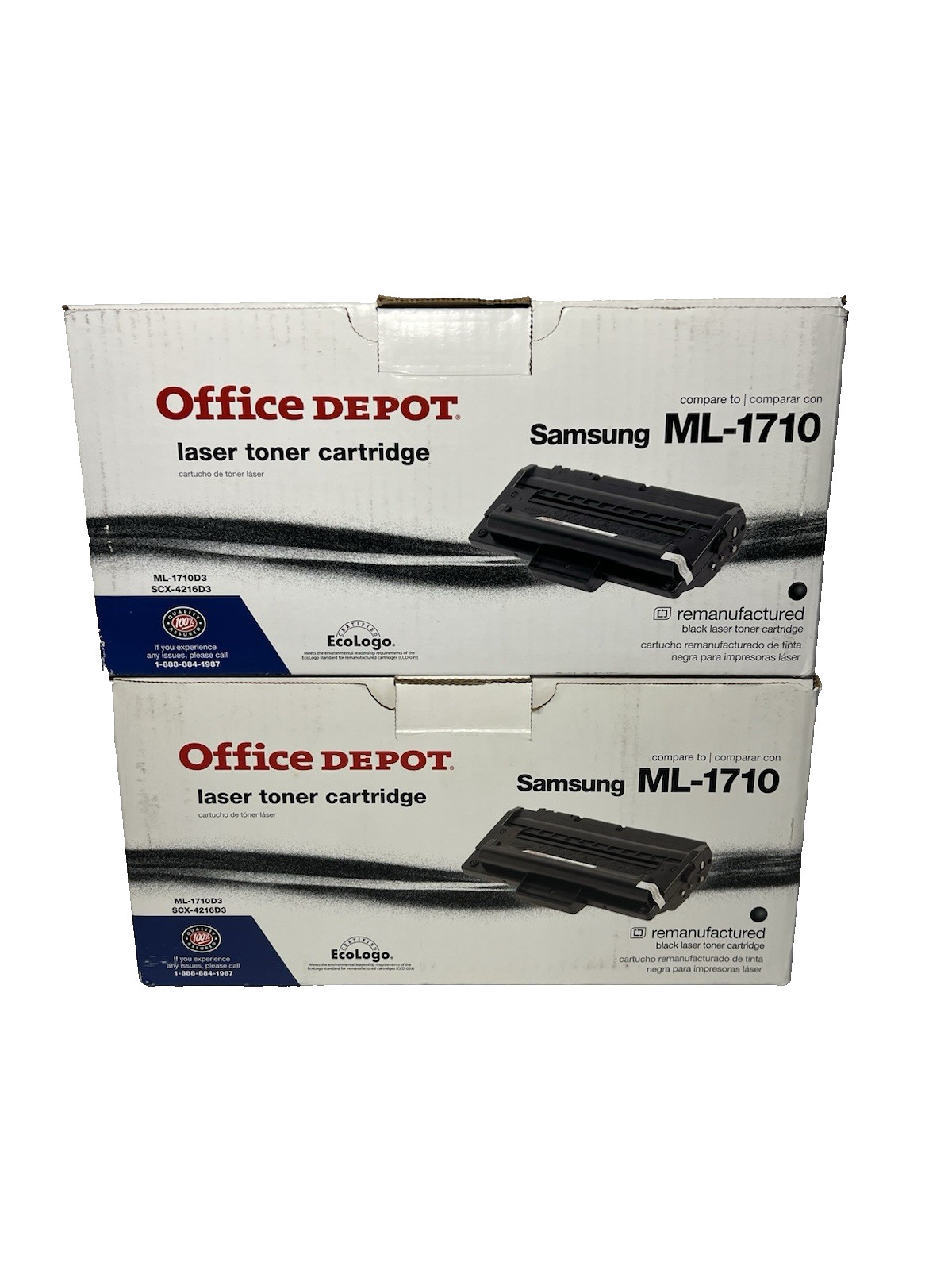 Genuine Office Depot Laser Toner Cartridge Samsung ML-1710 Black - Lt of 2