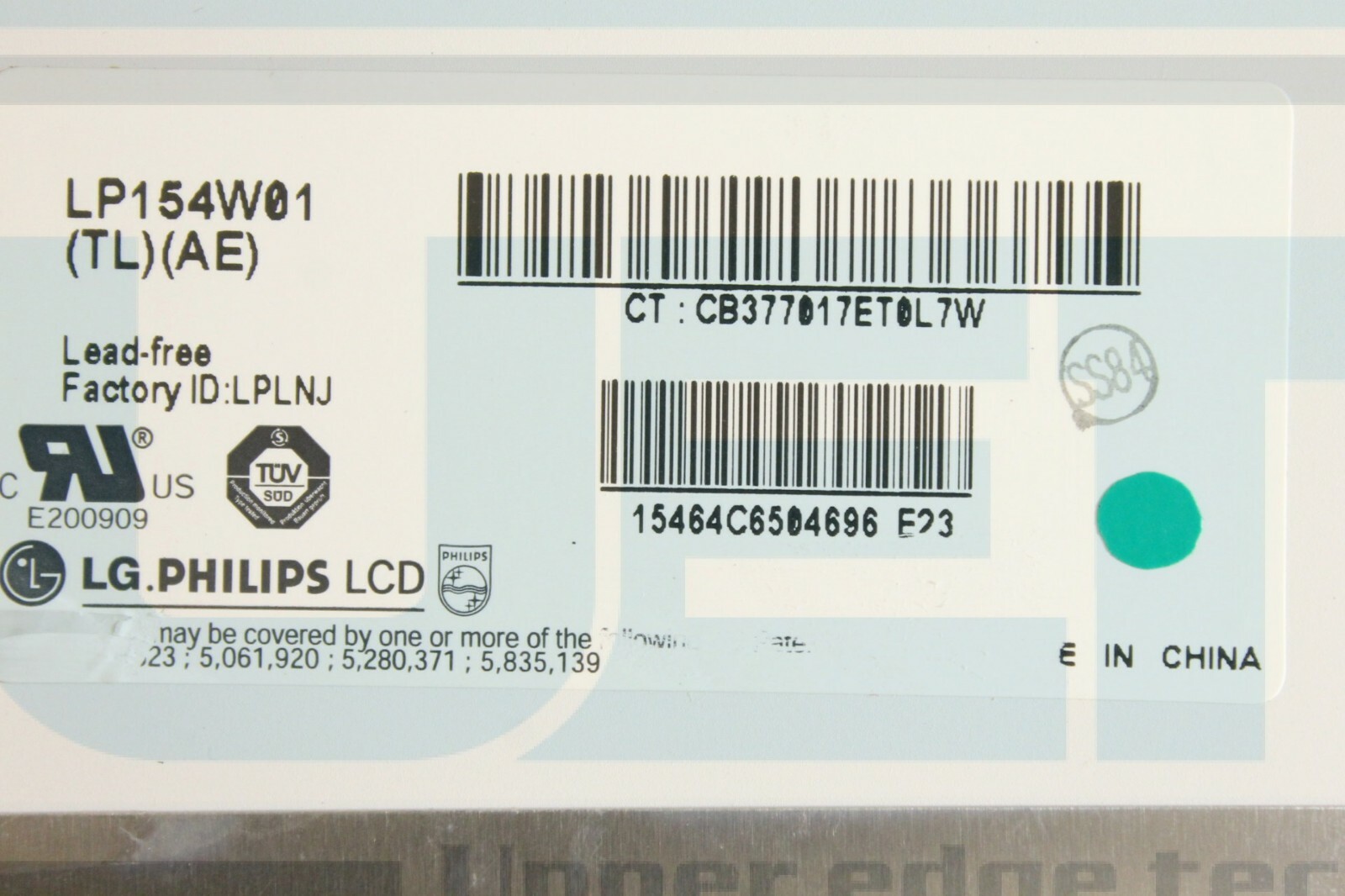 LG Philips LP154W01(TL)(A2) 15.4" WXGA Gloss TFT Panel 6091L-0345F 1280x800
