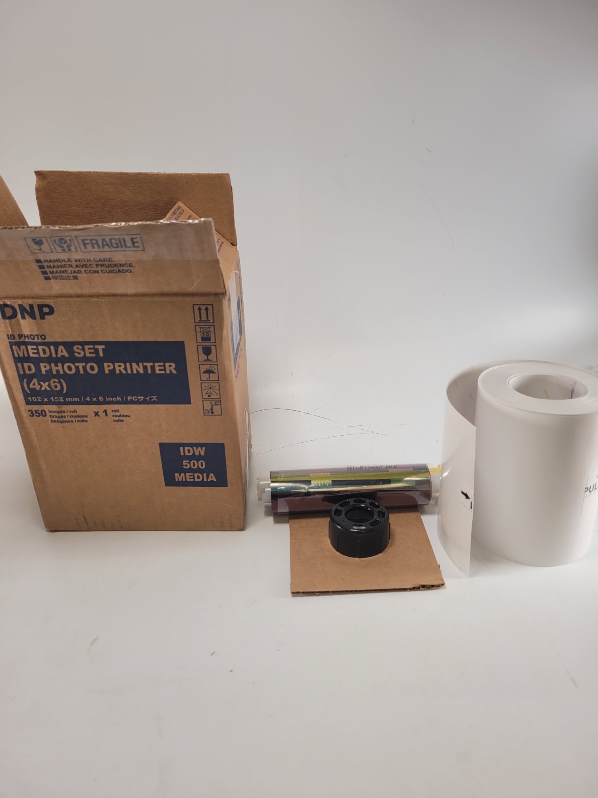 DNP 4x6" Paper and Ink Roll Media Set for IDW500 ID Photo Printer - 350 Prints