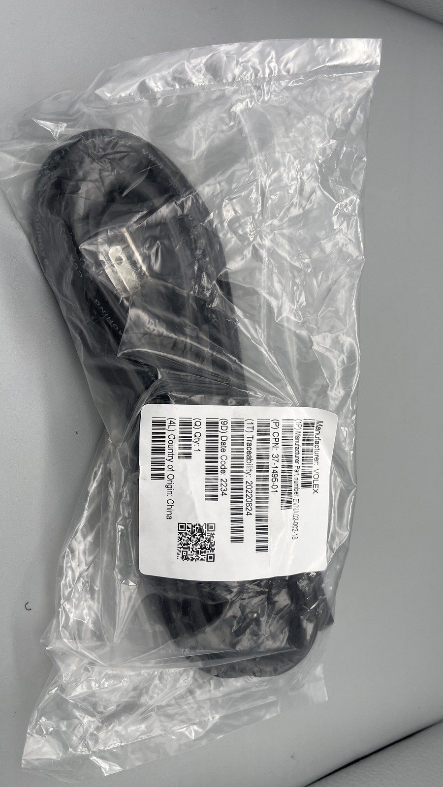 Volex EVNA02-002-18 Hog Nose Power Cord 37-1495-01 *NEW SEALED*