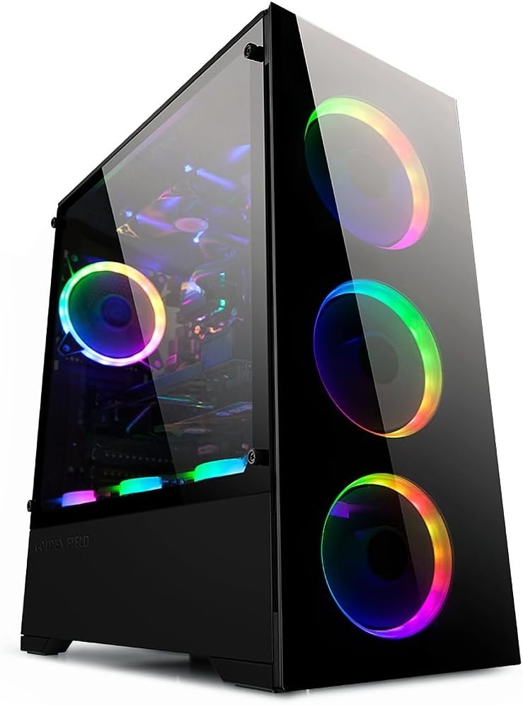 Voguish Gaming PC Case with Tempered Glass panels, USB3.0, Support E-ATX, ATX, m