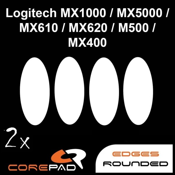 Corepad Skatez Logitech MX1000 MX5000 MX610 MX620 M500 MX400 Mouse Feet Teflon