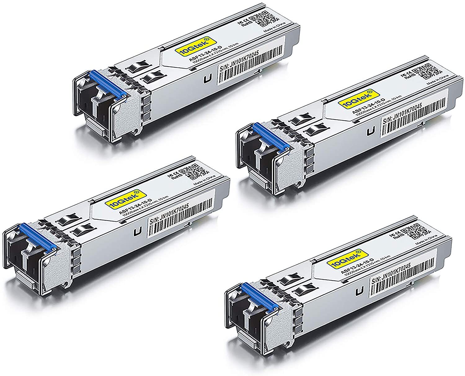 4 Pcs For Cisco GLC-LH-SM Transceiver, Gigabit SFP 1000Base-LX 1310nm SMF 20km