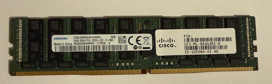 Cisco 64GB DDR4-2666 ECC LRDIMM UCS-ML-X64G4RS-H 15-105084-01 Server Memory RAM