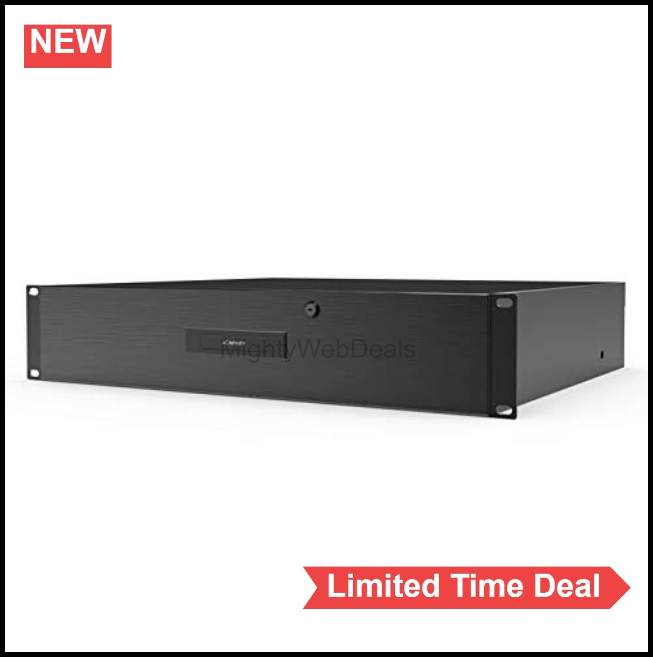 Rack Mount Drawer 2U 19 Inch Aluminum Faceplate Steel Enclosure with Lock Keys
