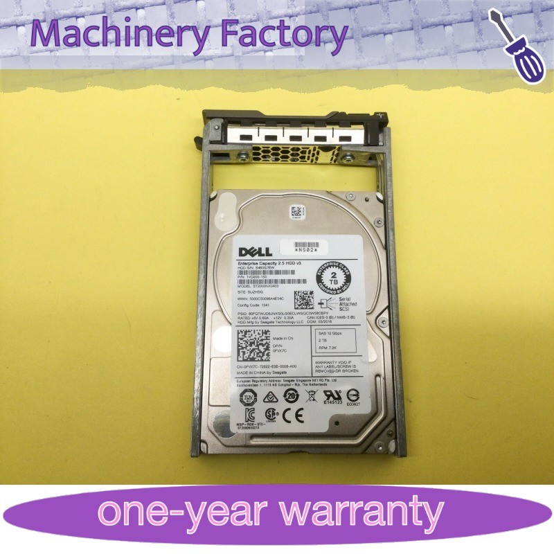 1PCS New FVX7C ST2000NX0433 FOR Dell ENT 2TB 7.2KRPM 12Gb/s 2.5" SAS HDD Hard D