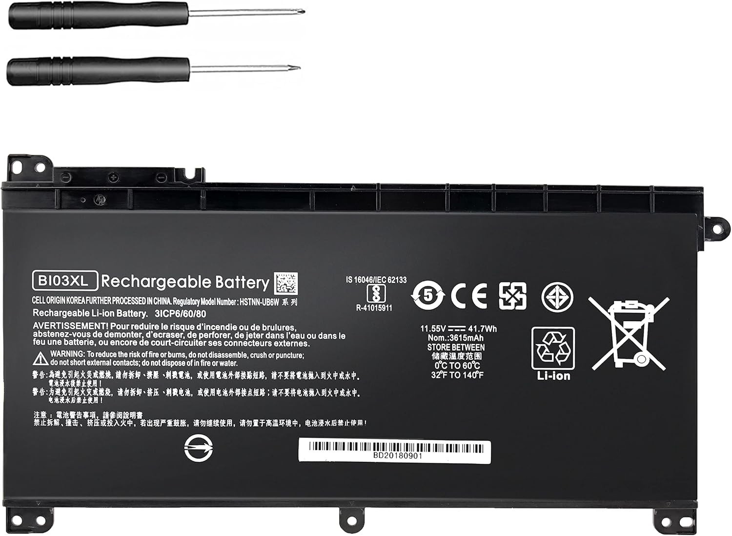 BI03XL Replacement Battery for HP Pavilion X360 13-U Stream 14-AX Laptop