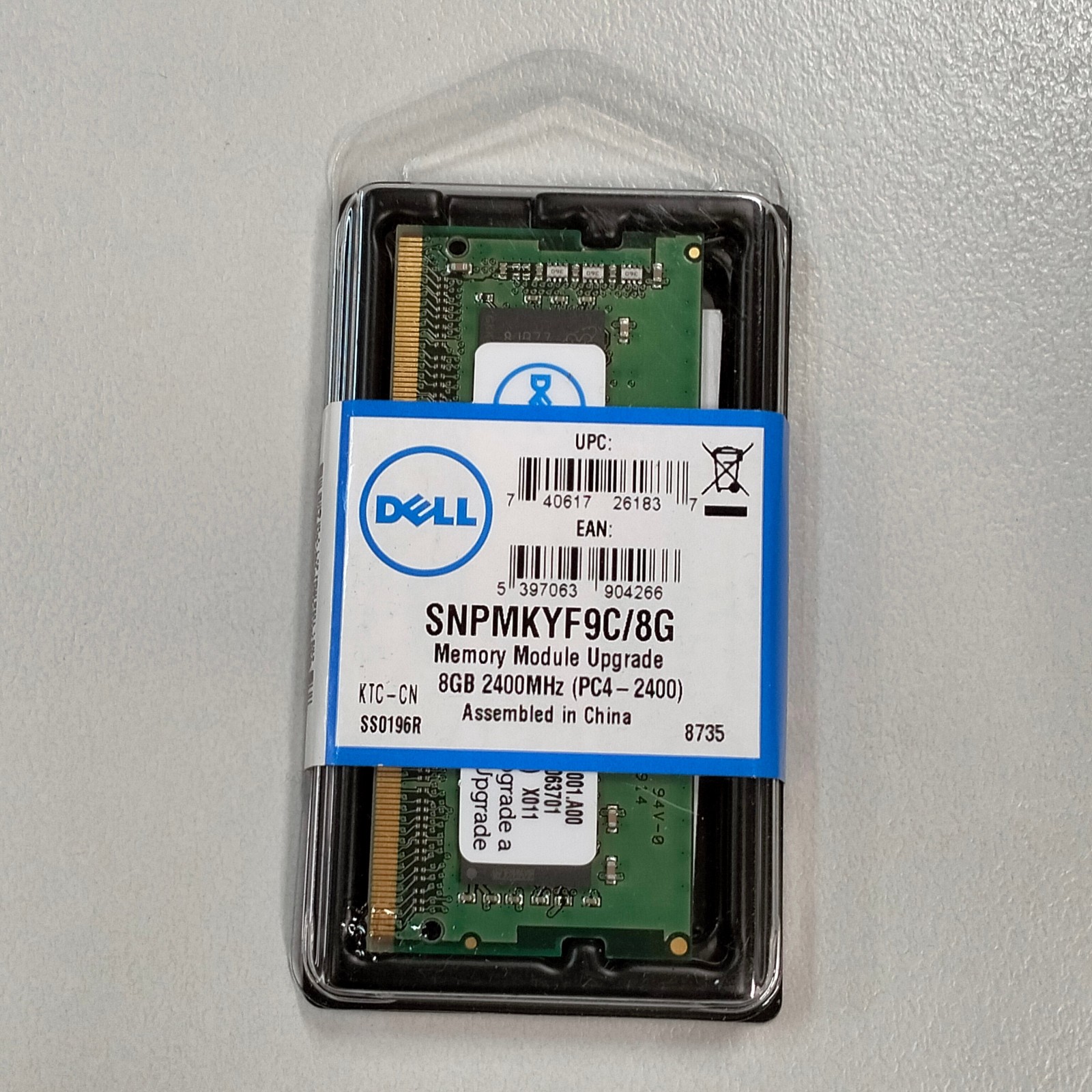 Kingston Dell 8GB DDR4 RAM PC4-19200 2400MHz CL17 SoDIMM KMKYF9-MIB SNPMKYF9C/8G
