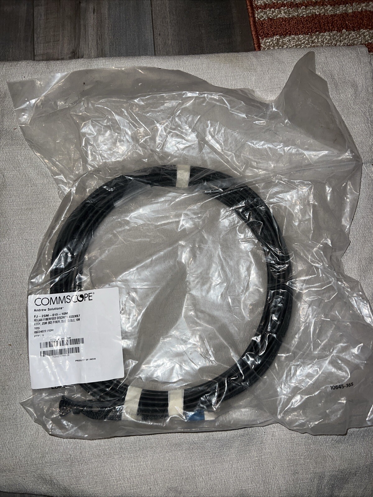 Commscope FJ-2SM-015-10M Discrete Fiber Jumper 2SM Fibers, 10M