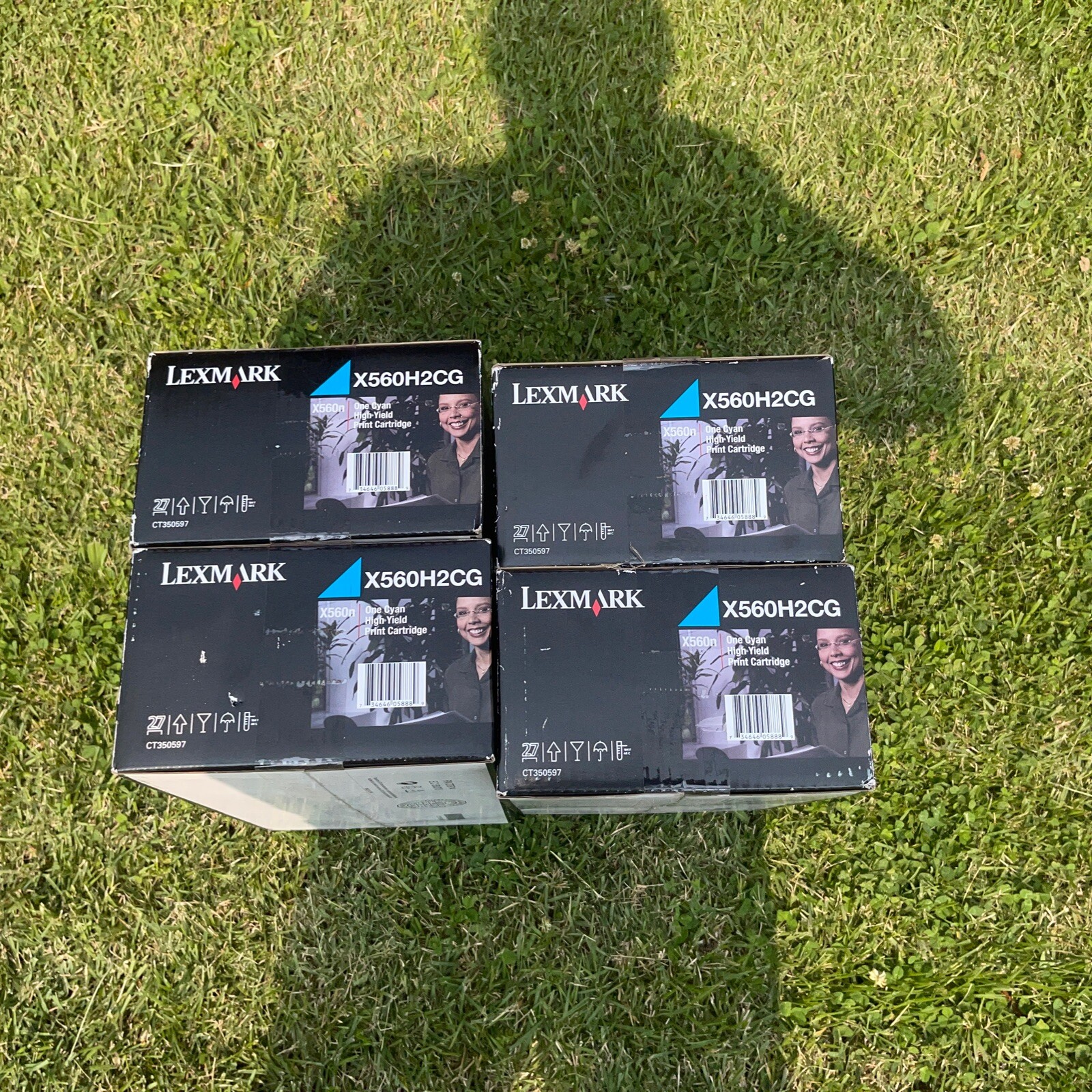  4 Genuine Lexmark X560H2CG Cyan High Yield Print Cartridge Factory Sealed lot
