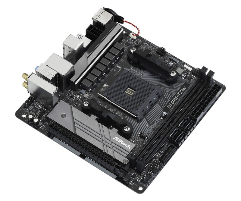 ASRock B550M-ITX/ac Motherboard AMD B550 AM4 DDR4 M.2 Ryzen Mini-ITX DP USB 3.2