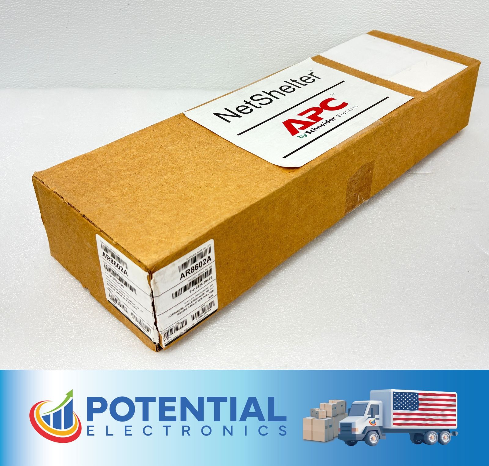 NEW | APC NetShelter AR8602A 1U Single Sided Horizontal Cable Manager - Unused