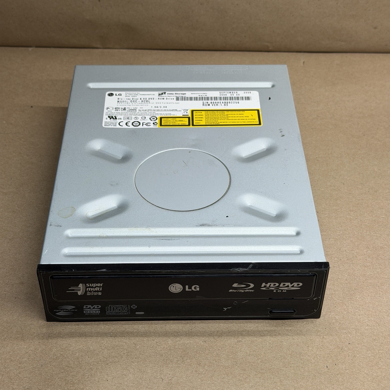 LG GGC-H20L Blu-ray + HD DVD ROM Combo Drive | Rare Dual Format Reader