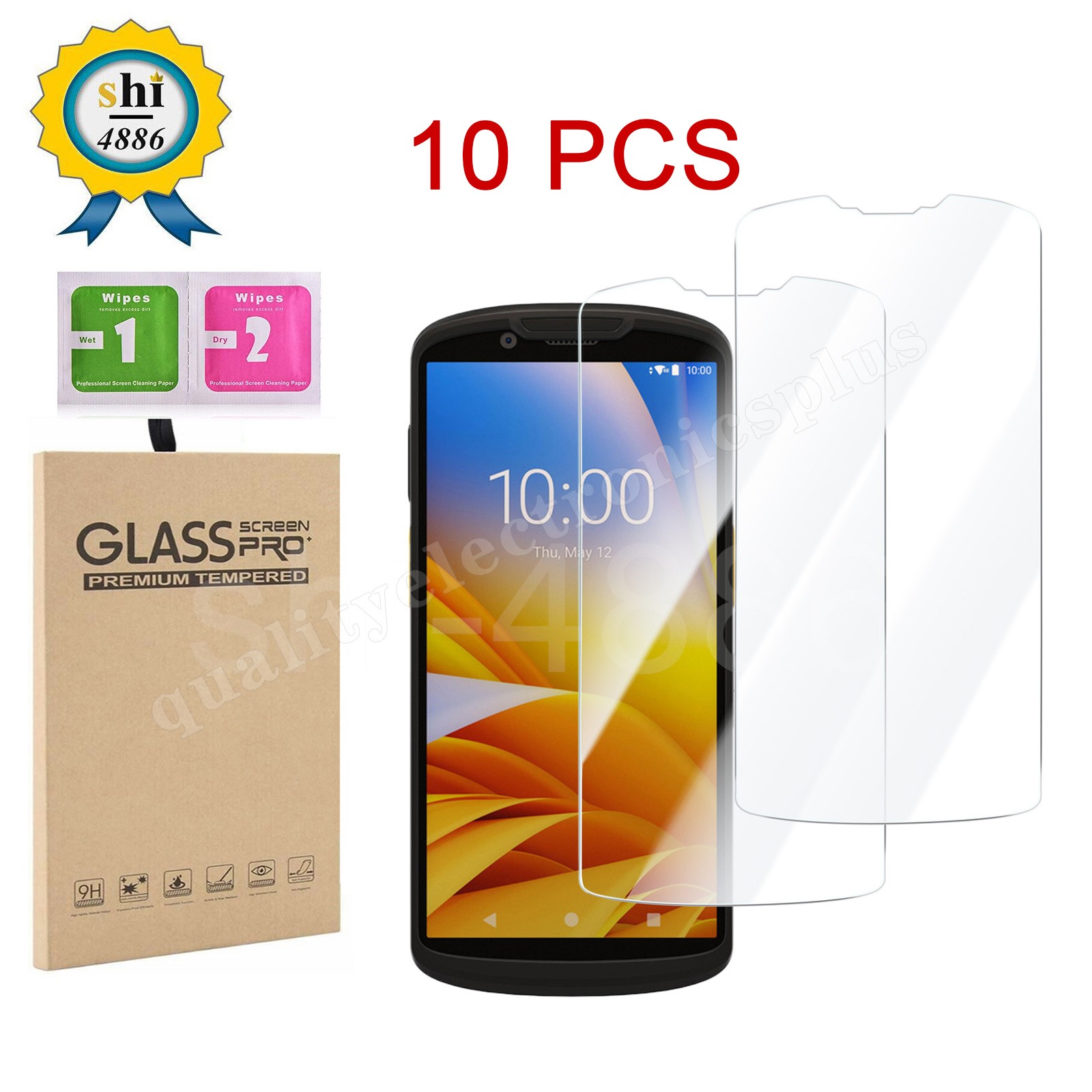 10PCS Tempered Glass Protective Film Screen Protector for Zebra TC53 TC58