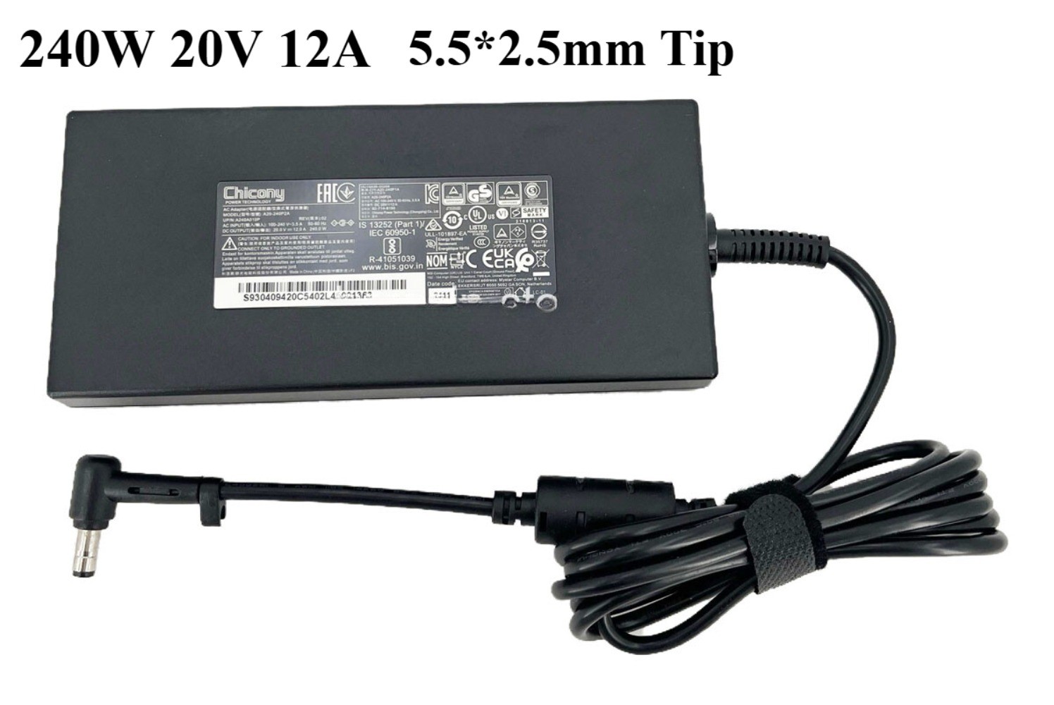 Chicony 240W 20V 12A Laptop Charger A20-240P2A A240A010P 5.5*2.5mm Power Adapter
