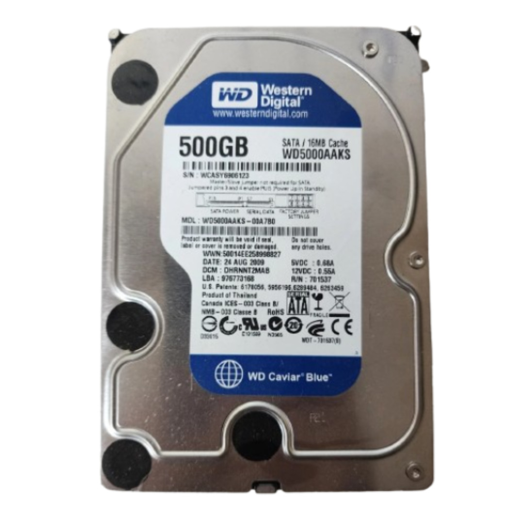 Western Digital Blue 500GB 7.2K SATA 3Gb/s  3.5" Desktop HDD WD5000AAKS