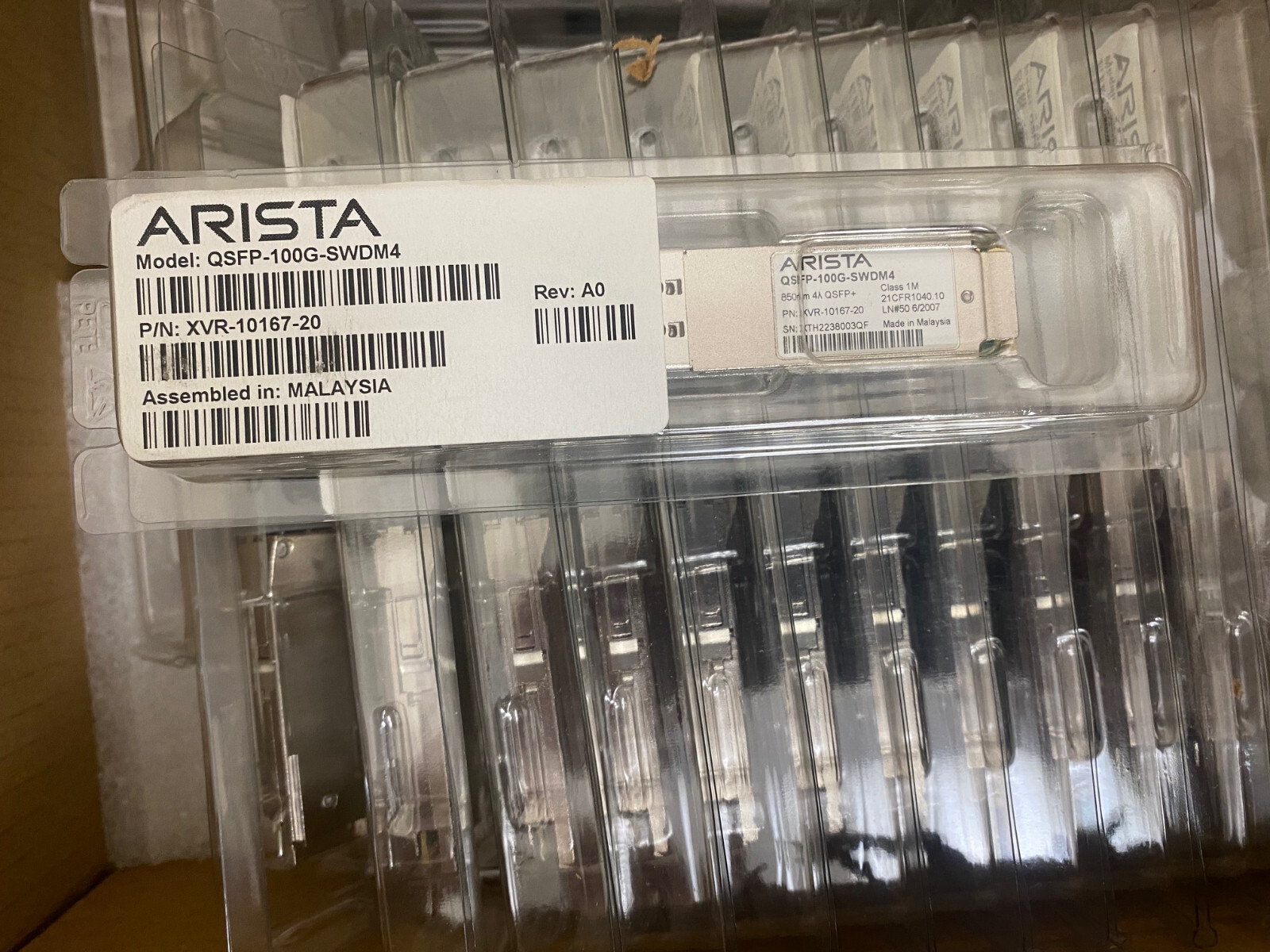 Arista QSFP-100G-SWDM4 XVR-10167-20 QSFP28 SWDM4 100m LC MMF New
