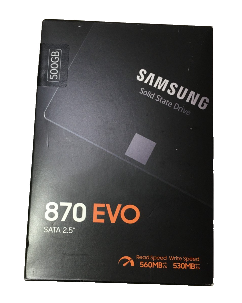 Samsung 500GB SSD 870 EVO SATA III 2.5" SSD, MZ-77E500, Black, New