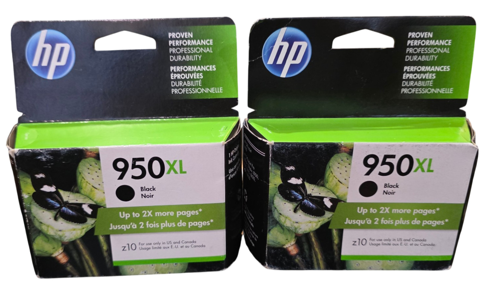 Lot of 2 HP 950XL Genuine Black Ink Cartridges CN045AN Exp 09/2019 OEM New