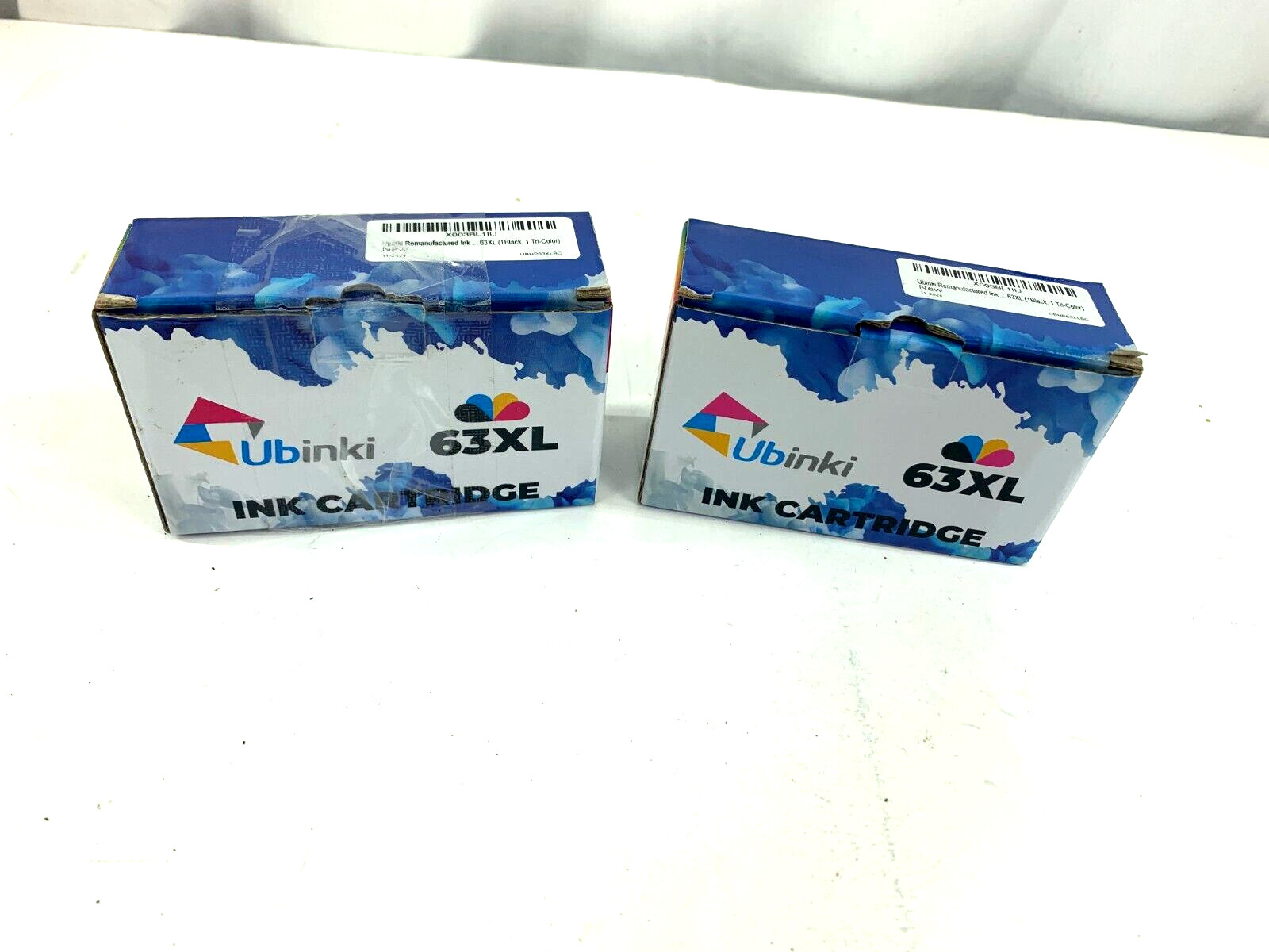 TWO Ubinki 63XL Ink Cartridge Black Color Combo Packs for HP 2bl XL 2color XL 