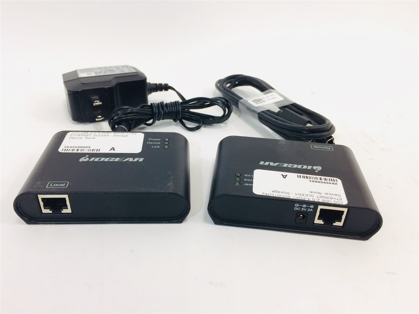 IOGear GUCE64 USB 2.0 4-Port Boostlinq Ethernet extender W/ AC & USB