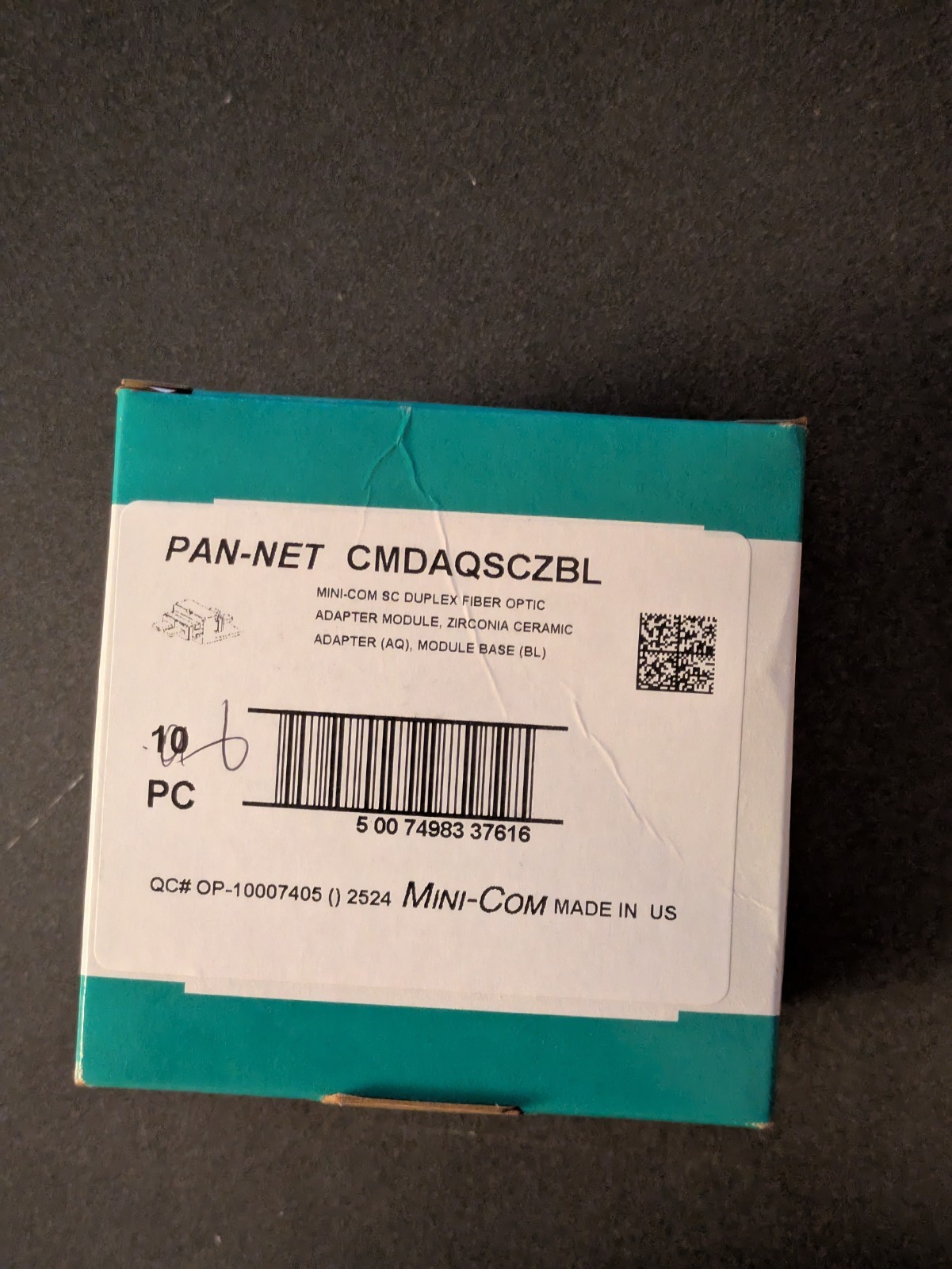 Panduit CMDAQSCZBL Mini-Com SC Duplex Fiber Optic Adapter Module – Lot of 6