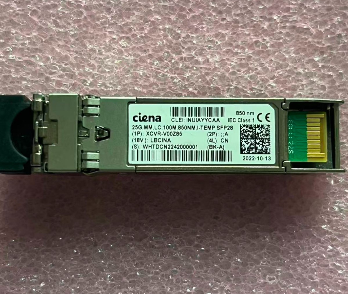 Ciena  XCVR-V00Z85 25G SFP28 MMF LC 100m 850nm  Optical Transceivers