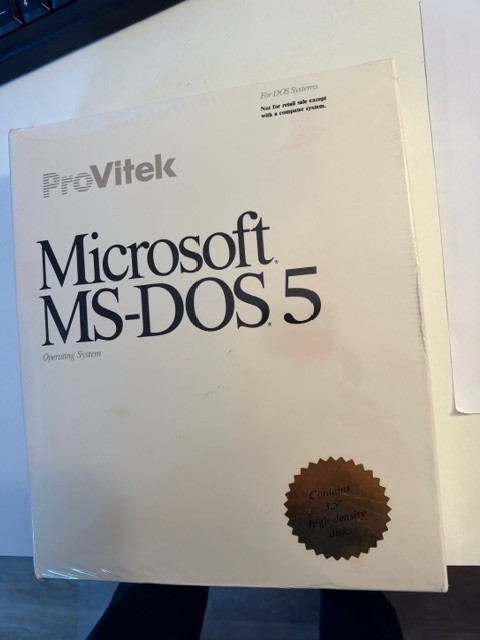 Vintage Microsoft MS-DOS 5 operating system "new" in sealed box