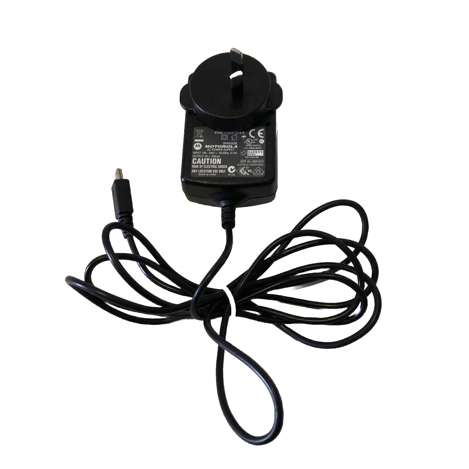 Genuine Motorola Power Adapter 5V 850mA