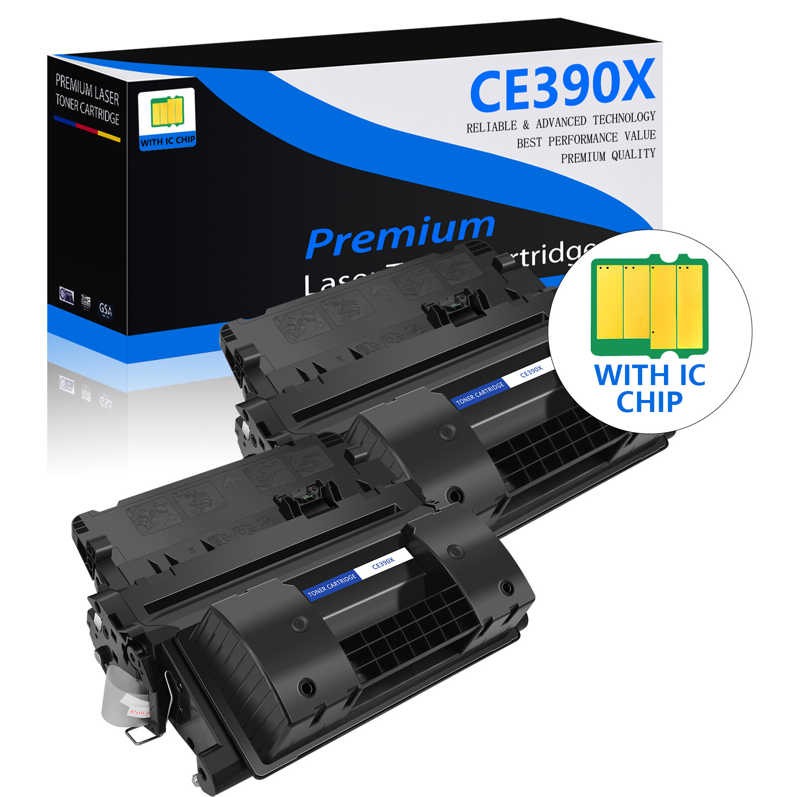 for 2PK High Yield CE390X Toner for HP LaserJet Enterprise 600 M603n M603xh