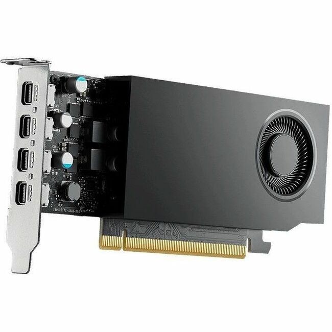 PNY NVIDIA RTX A400 Professional Graphics Card w/ 4GB GDDR6, Quad DP, Black