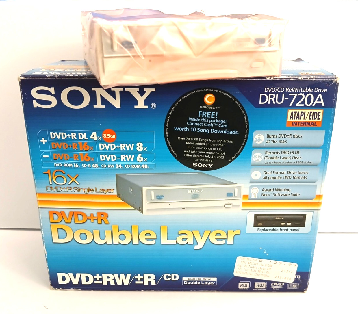 Sony DRU-720A DVD+R / CD ReWritable Drive 16X Double Layer Never Used Smoke Free