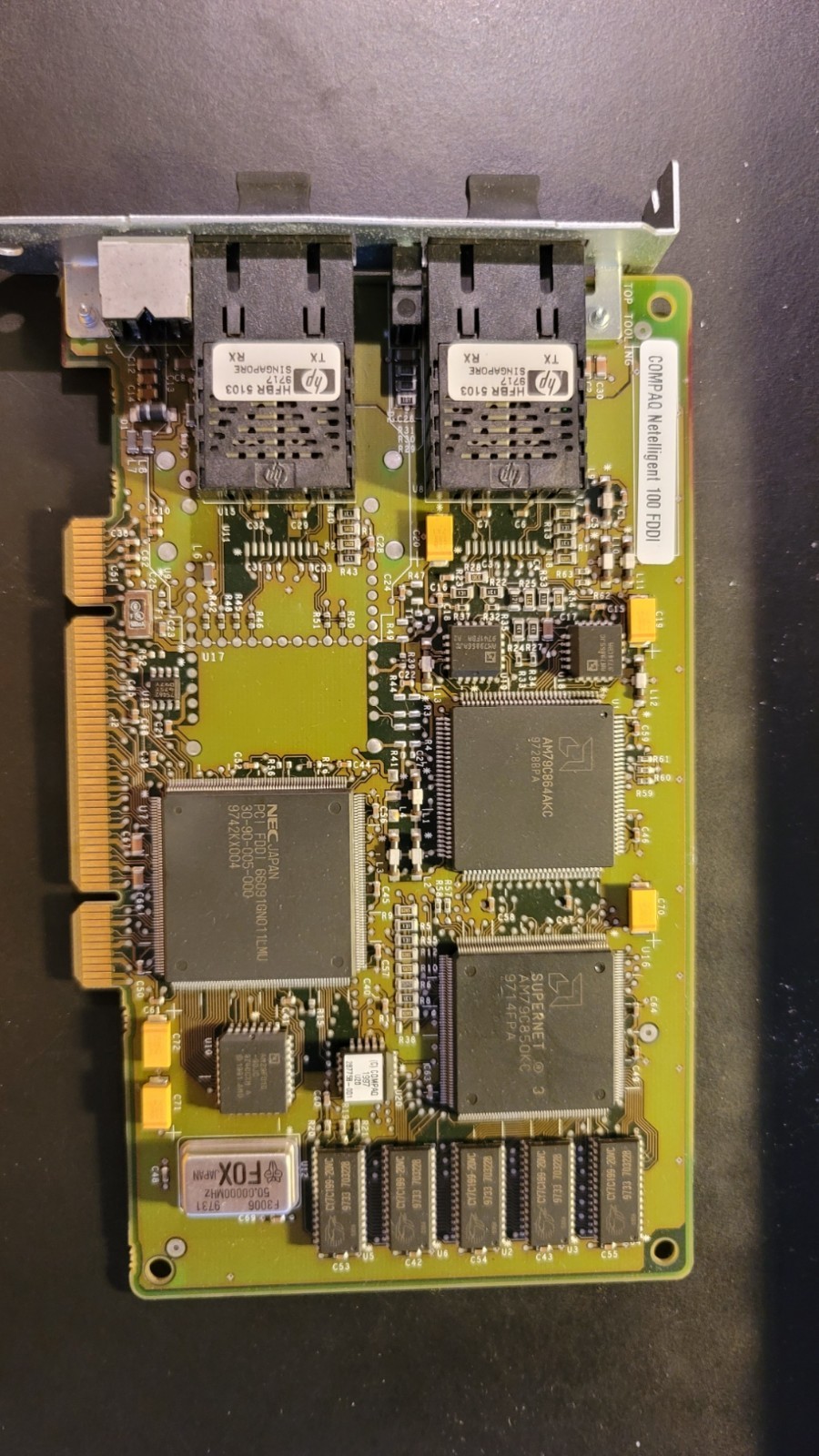 Compaq 242506-001 Netelligent 100 FDDI DAS Fiber SC PCI Network Adapter Vintage