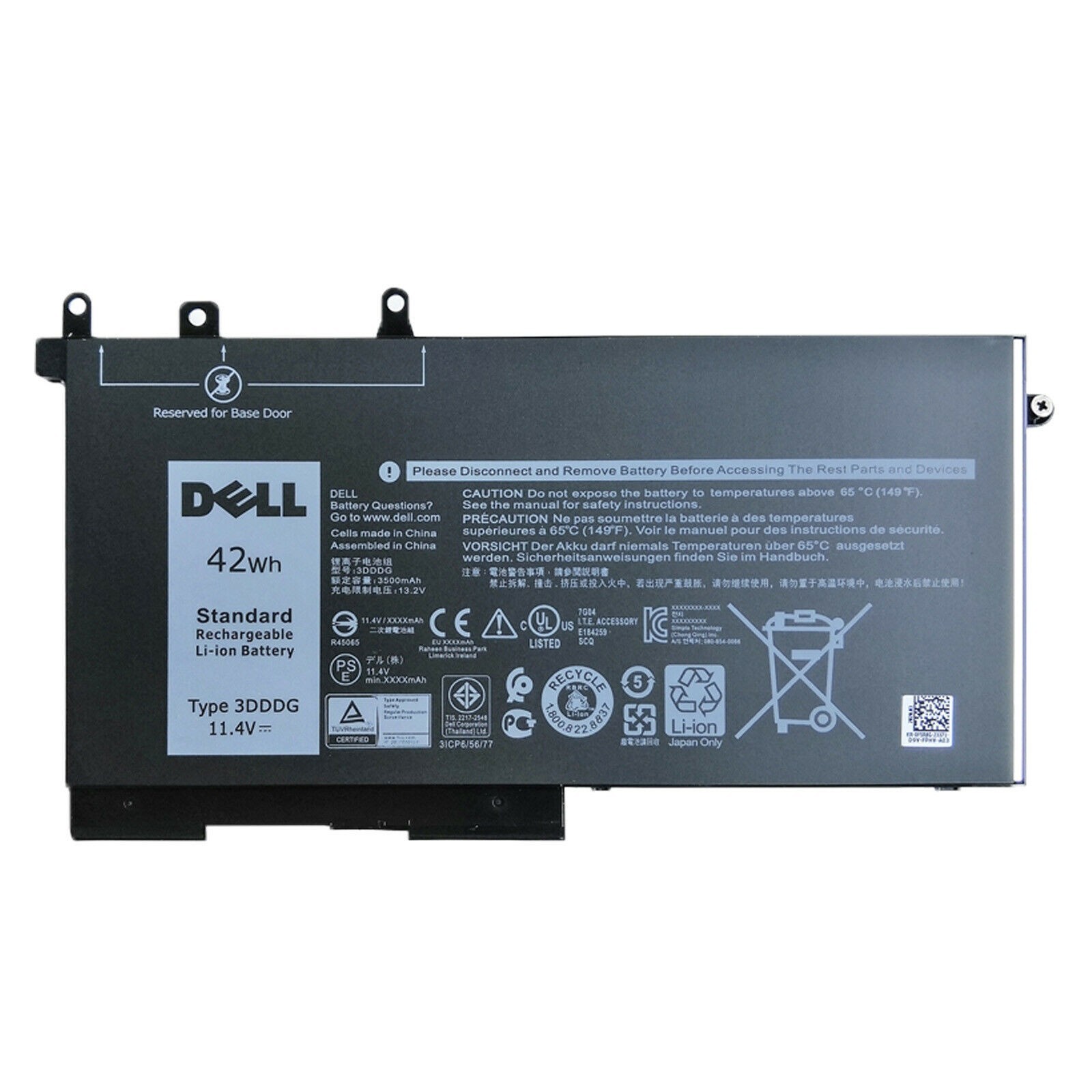 Original 3DDDG 42Wh Battery for Dell Latitude E5480 E5580 E5280 Laptop p/n 3VC9Y