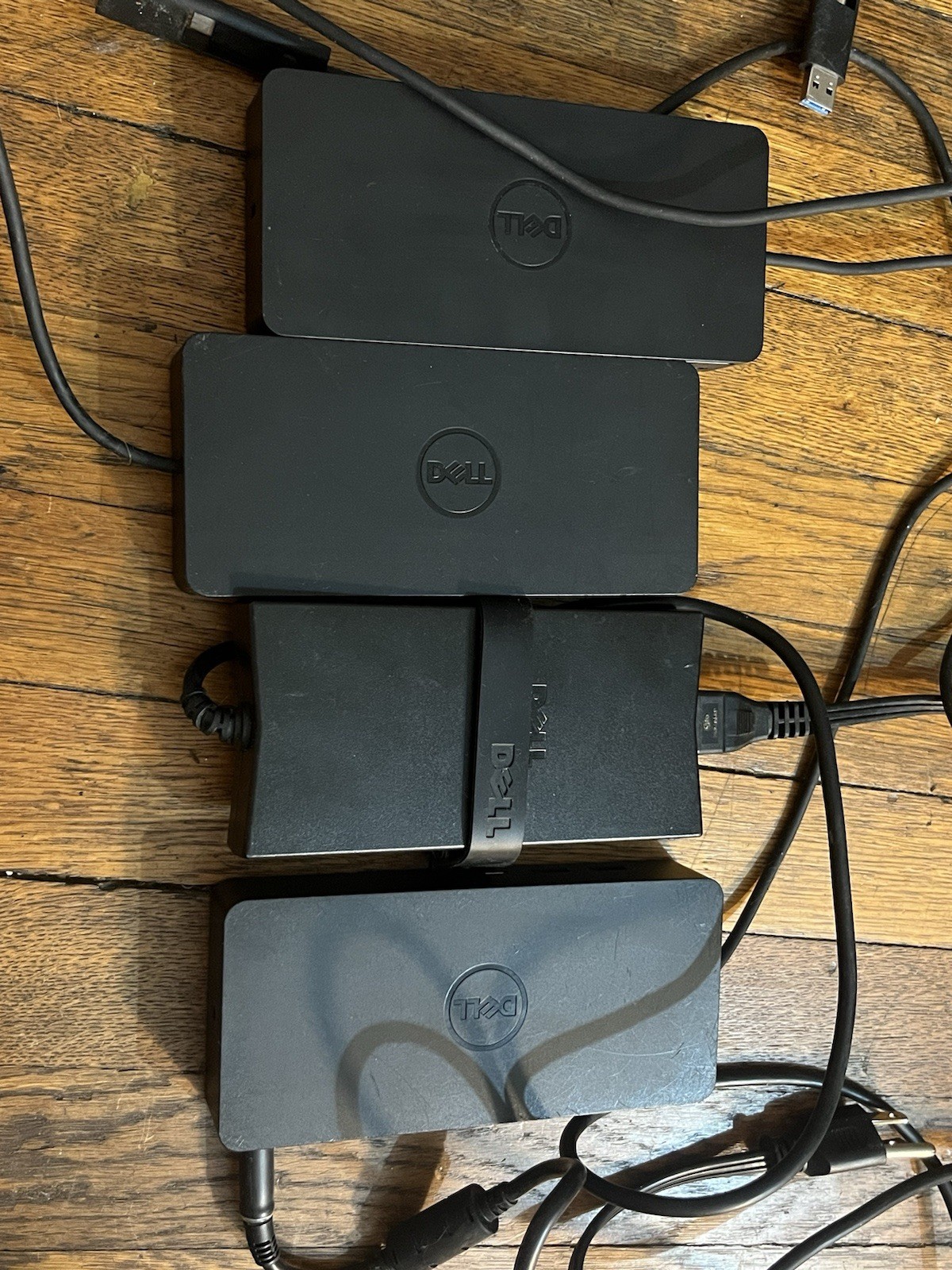 3 Dell Docking Station D6000 & 1 Dell AC/DC Adapter DA130PE1-00
