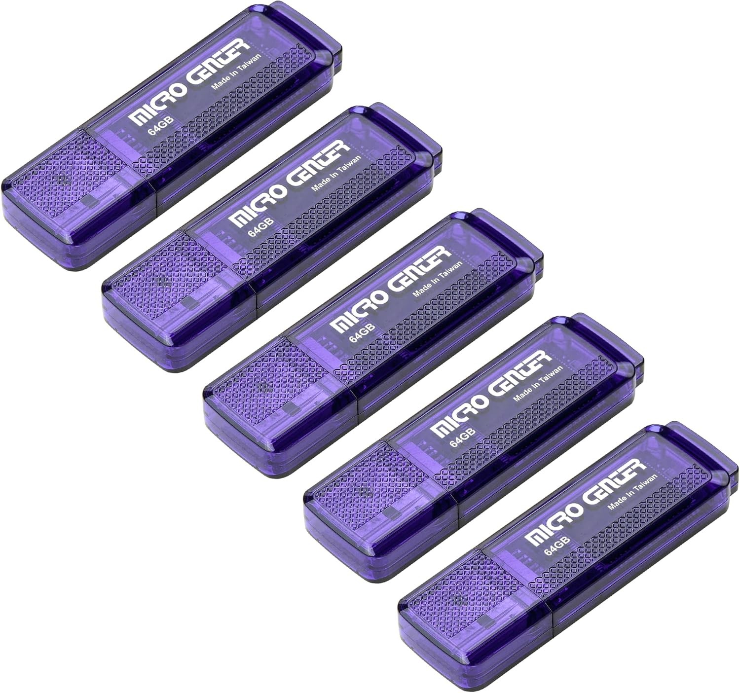 Micro Center SuperSpeed 5 Pack 64GB USB 3.0 Flash Drive Gum Blue - x 5 
