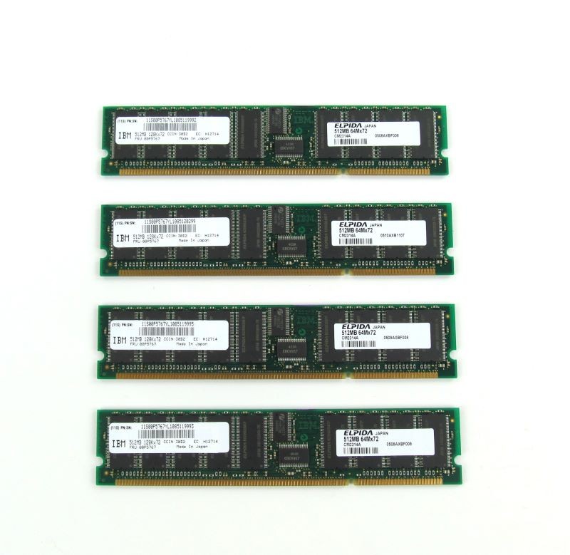 IBM 4447 2GB Mem Kit 4x512MB DDR1 266MHz 8ns SDRAM DIMMs 208-PIn yz