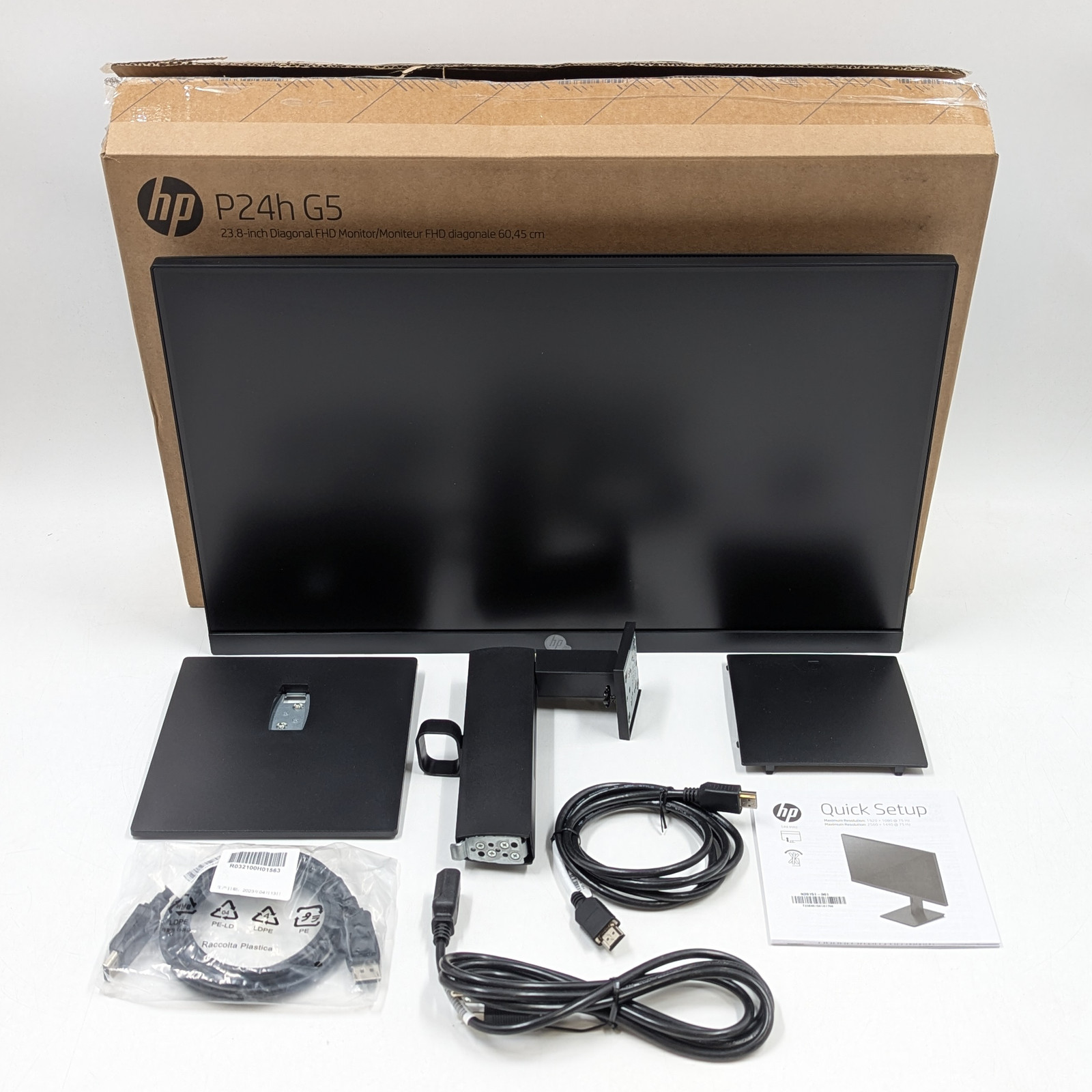 HP P24H G5 23.8" Monitor 1920x1080 75Hz 5ms IPS 64W34AA