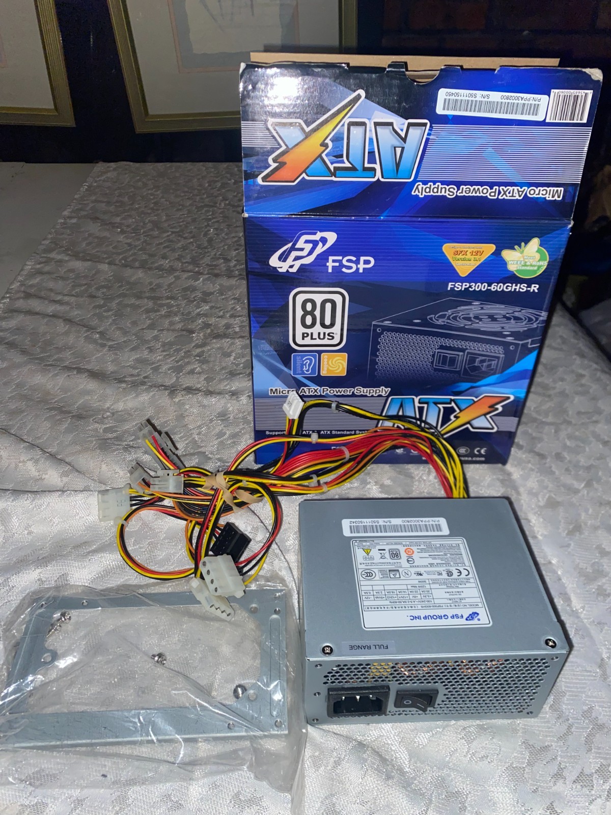 NOS Genuine FSP GROUP Micro ATX 100-240V 300W Power supply FSP300-60GHS-R 80Plus